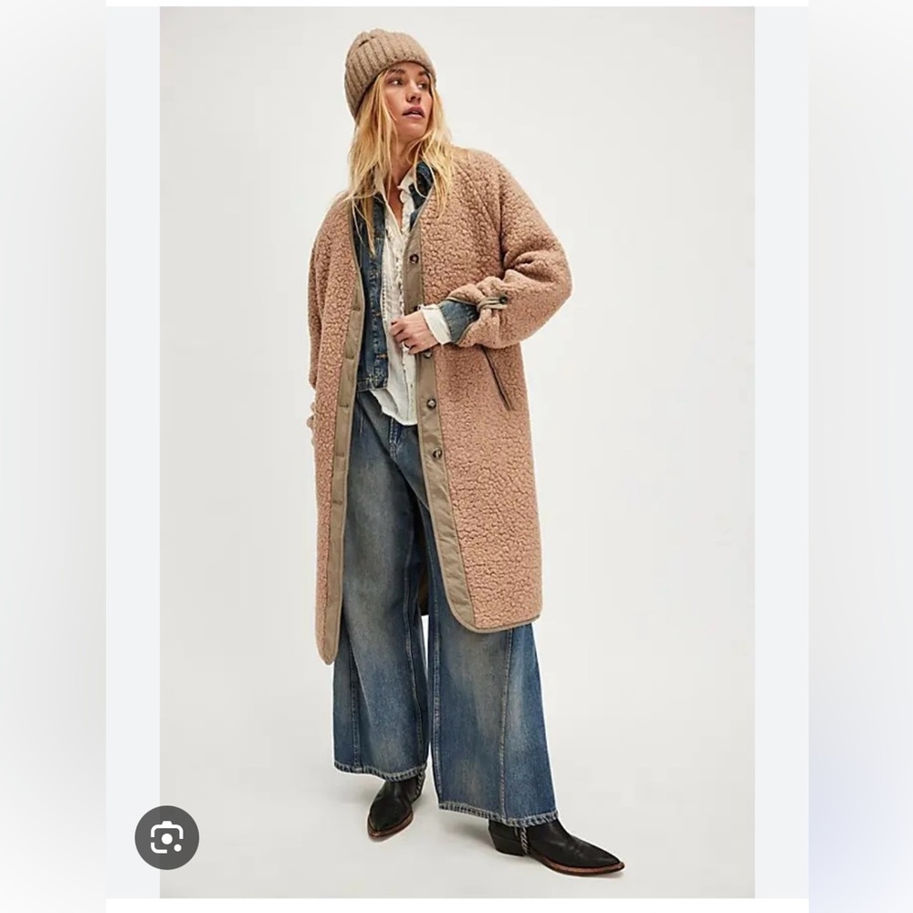 Free People Tan Teddy Theodore Jacket